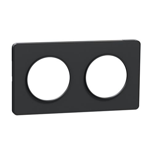 Plaque odace touch Schneider 2 postes - anthracite S540804