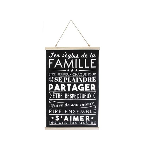 Décoration murale en tissu - Noir