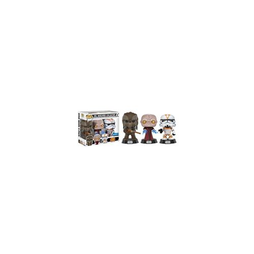 FunKo Pop! Lot de 3 figurines Star Wars Tarfful, l'Empereur découvert et Soldat clone d'Utapau