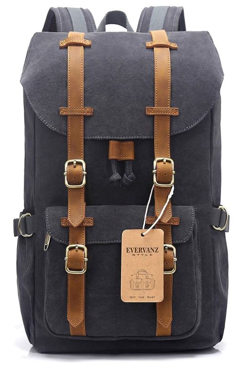 EVERVANZ - Sac à Dos en Toile - 35L - Gris