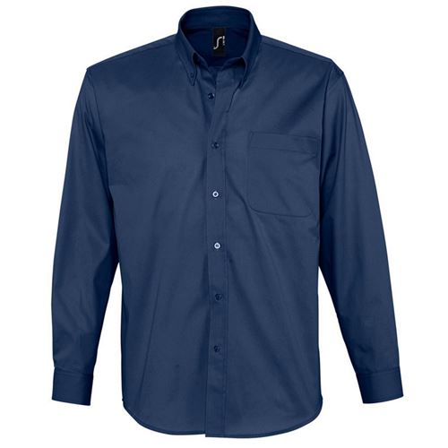 SOLS Bel-Air - Chemise de travail à manches longues 100% coton sergé - Homme (XL) (Bleu marine) - UTPC389
