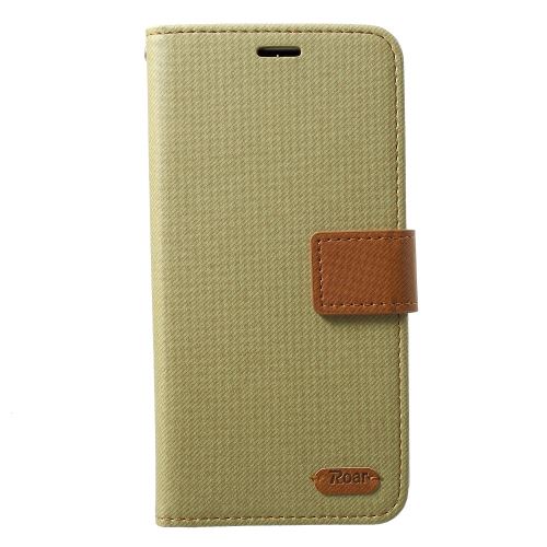 Etui en PU sergé kaki pour votre Samsung Galaxy S10