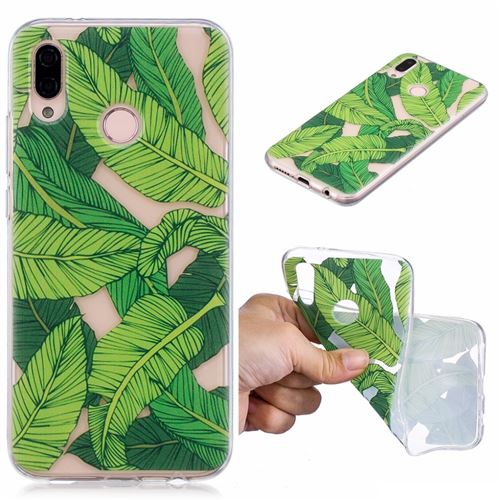 Coque en TPU  feuilles vert pour Huawei P20 Lite
