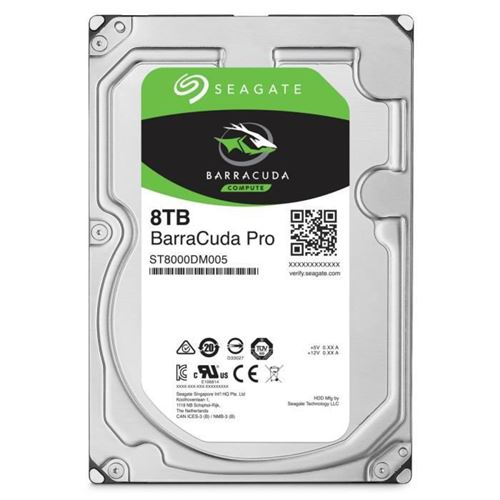 Seagate Barracuda Pro ST8000DM005 - Vaste schijf - 8 TB - intern - 3.5 - SATA 6Gb/s - 7200 tpm -buffer: 256 MB
