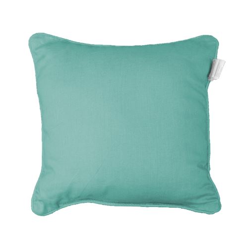 Housse de coussin +encart 40 x 40 cm coton uni panama Menthe