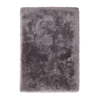 Tapis Shaggy Fait Main "Cosy" Argent 160 x 230 cm - 1
