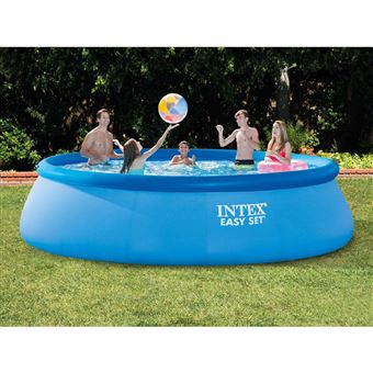 Kit Piscine gonflable Intex - Ronde - Easy Set - 4,57 x 1,07 m - Accessoires inclus - Bleu