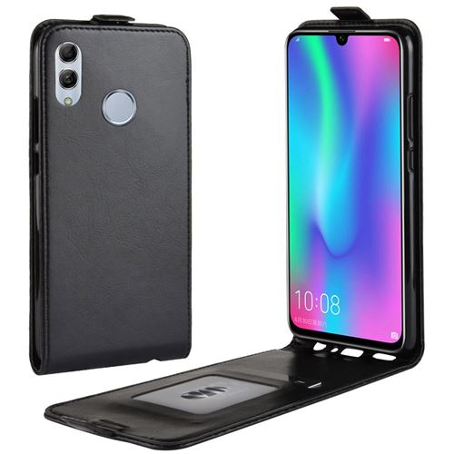 Etui en PU porte-cartes vertical noir pour votre Huawei Honor 10 Lite/P Smart (2019)