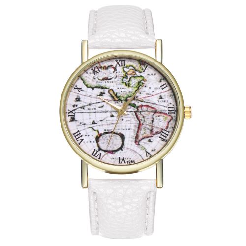 Version coréenne féminine de la tendance des femmes montres anniversaire cadeau décoration table jeunes étudiants mode montre à quartz T286-Ablanc