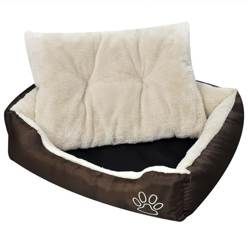 Comparer les prix de vidaXL Lit pour chiens Marron et beige XXL