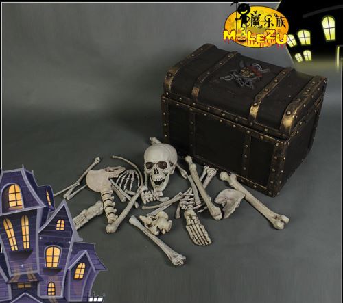 28pcs adultes os squelette tombe crâne halloween hanté maison accessoires de décoration X