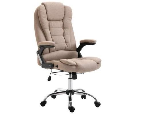 vidaXL Chaise de bureau Taupe Polyester
