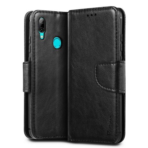 Housse pour Huawei P Smart 2019 Housse Coque Etui de luxe Portefeuille Porte Carte Et Billet (avec support integré) Noir