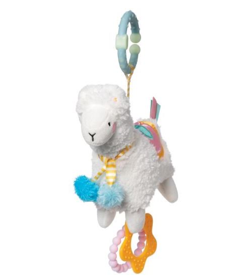 Manhattan Toy activité lama jouet 28 cm peluche blanche