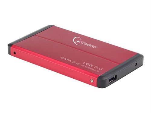 Gembird - Storage enclosure - 2.5 - SATA 3Gb/s - USB 3.0 - rood