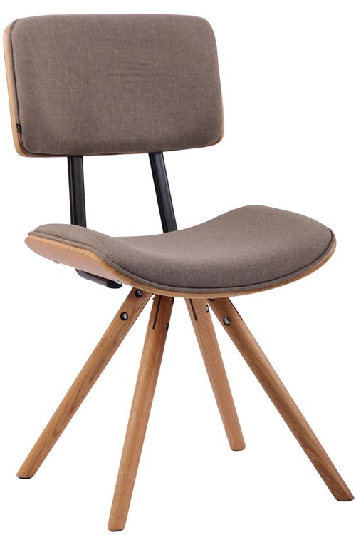 Chaise de salle à manger Delft en tissu , Nature / Taupe