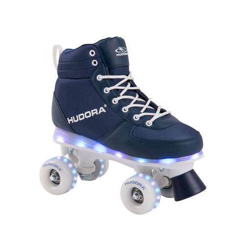 Hudora Rollers Advanced LED - Bleu Marine - Rollers avec Effets Lumineux LED - Taille 29 à 38