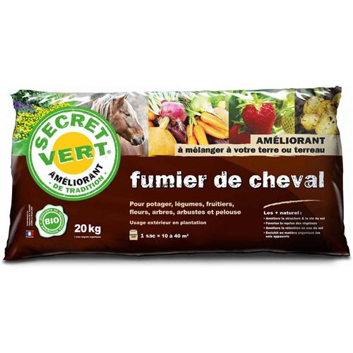 Secret Vert - Fumier de cheval bio 20 kg