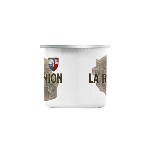 Mug La Réunion 974 - Carte Ancienne Département France - Impression 360° Haute Qualité - 360 Ml - Céramique Lavable Lave-Vaisselle
