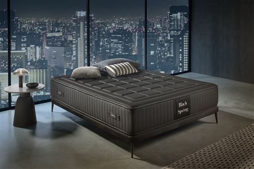 Matelas Ressorts Ensachés Black Spring Royal, 30cm, 160x200cm - Moonia
