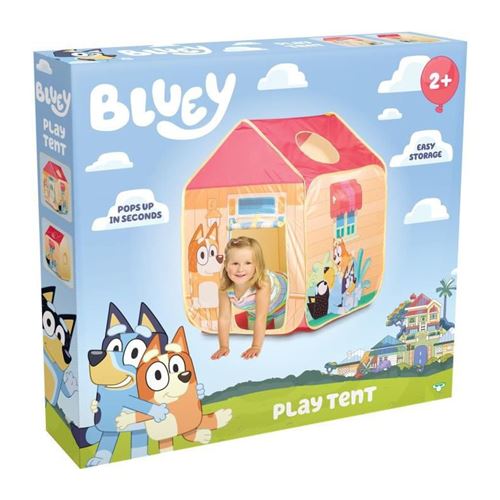 Tente de jeux pop up Bluey en forme de maison