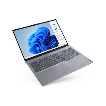 Lenovo ThinkBook 16 G7 ARP 21MW - Conception de charnière à 180 degrés - AMD Ryzen 5 - 7535HS / jusqu'à 4.55 GHz - Win 11 Pro - Radeon 660M - 16 Go RAM - 512 Go SSD NVMe - 16" IPS 1920 x 1200 - Gigabit Ethernet - Wi-Fi 6E, Bluetooth - gris arctique -