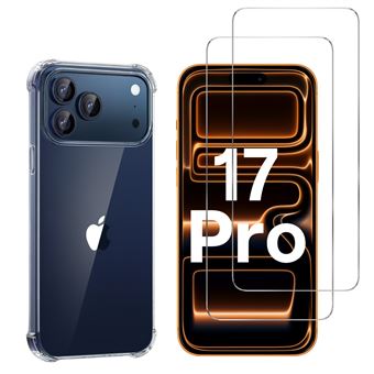 Coque antichoc pour iPhone 17 PRO et 2 Verres Trempé Film Protection Ecran Phonillico® - 1