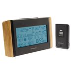 Zenitech - Station météo effet bois avec capteur sans fil (IP44)
