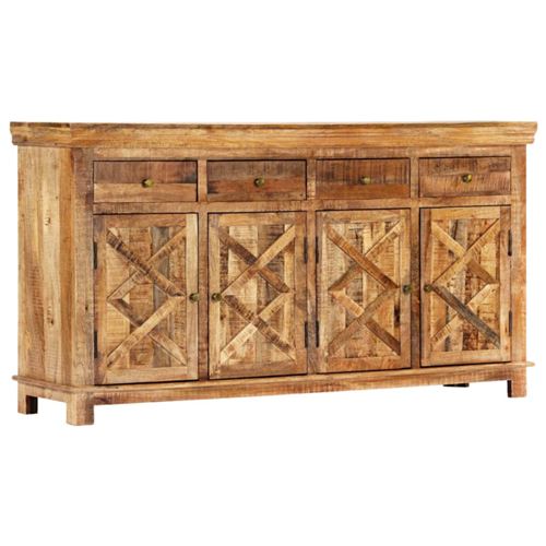 vidaXL Buffet avec 4 tiroirs 160 x 40 x 85 cm Bois massif de manguier
