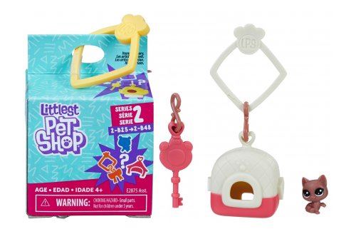 Littlest pet shop collection surprise serie 2 : chaton brun 2-b30 + habitat + accessoire - figurines petshops - jouet fille