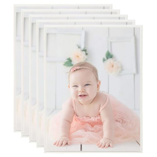 vidaXL Collage de cadres photo 5 pcs de mur table Argenté 20x25 cm MDF
