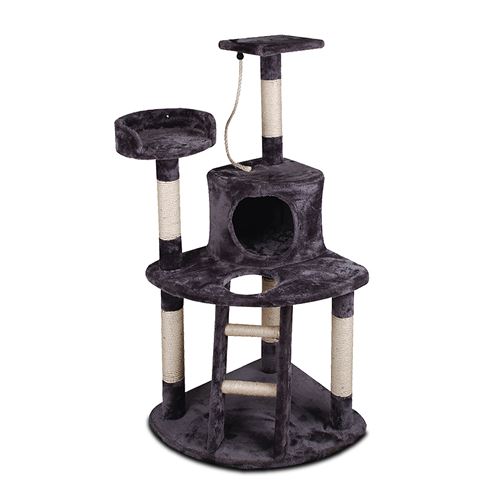 Meilleurs prix pour Arbre à chat griffoire coloris gris - Longueur 50 x profondeur 50 x Hauteur 130 cm. -JUANIO-