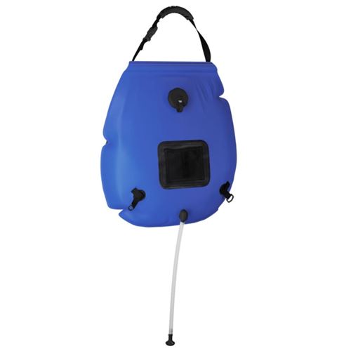 vidaXL Camping-Duschtasche Blau 20 L PVC