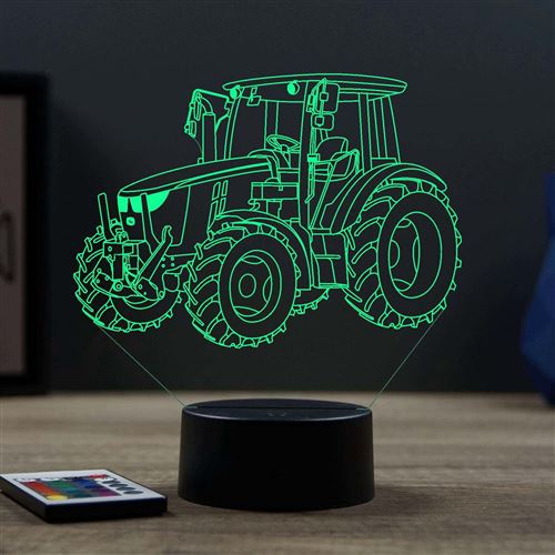 Lampe illusion 3D Tracteur John Deere