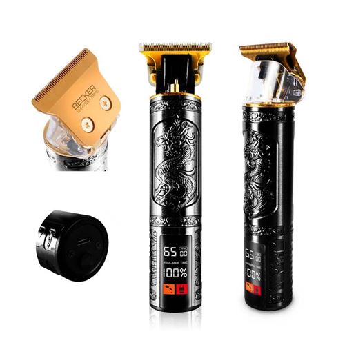 Becker Shaves & Trims - Tondeuse sans fil avec ecran led dragon noire