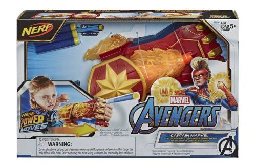 Coffret main captain marvel avec lance fléchettes power movies - accessoires avengers - super heros