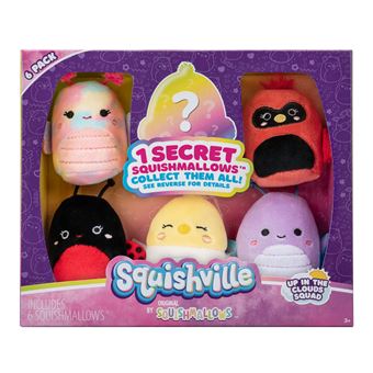 Lot de 4 jouets en peluche Squishy d'Halloween, boule à presser