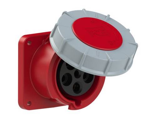 Non Communiqué Rouge/Gris Prise Femelle Cee 63 A 5 Pôles Pce Power Twist 335-6 400 V