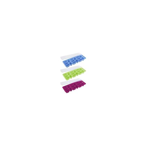 Non Communiqué Rose,Bleu,Vert Bac À Glaçons Coloré Avec Couvercle Pour 15 Glaçons Fackelmann Bar Concept Ref 49368