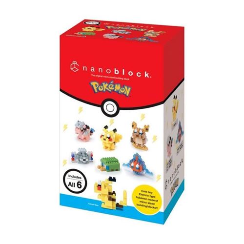 Non Communiqué Coffret De 6 Figurines En Briques - Bandai - Nanoblock - Pack Pokémon Type Électrique