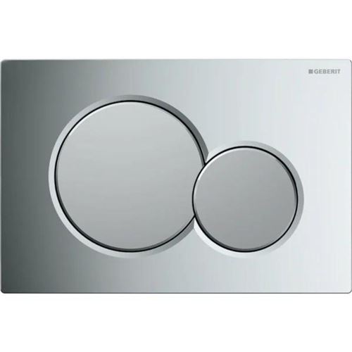 Plaque de chasse d'eau double chasse Geberit Sigma01, chromé