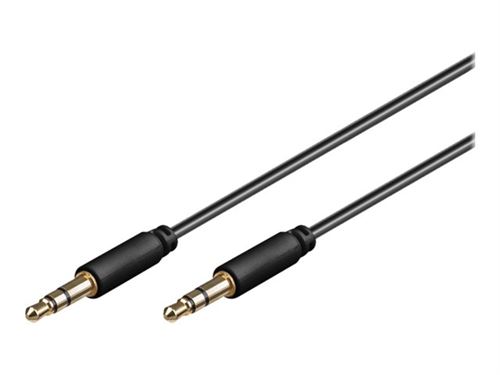 goobay AVK 183-0150 mini - Câble audio - mini-phone stereo 3.5 mm mâle pour mini-phone stereo 3.5 mm mâle - 1.5 m - noir