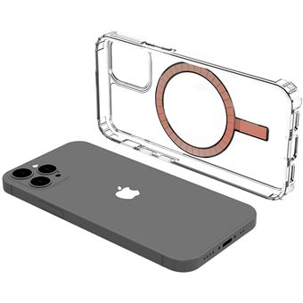 Coque magnétique transparent pour iPhone 13 noir