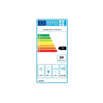 Falmec Virgola 3231 - Hotte - intégré - Niche - largeur : 56.1 cm - profondeur : 31 cm - evacuation & recyclage - acier inoxydable