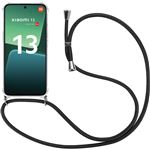 Coque pour Xiaomi 13 Protection Renforcée TPU Antichoc Transparent avec Cordon Noir - BOOLING