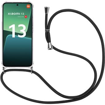 Coque pour Xiaomi 13 Protection Renforcée TPU Antichoc Transparent avec Cordon Noir - BOOLING - 1