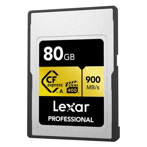 Carte mémoire CF express Lexar Professional type A 80 Go Gris et noir