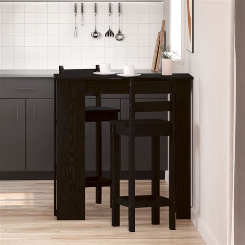 Table de bar Chêne noir 102 x 50 x 103,5 cm Bois d'ingénierie Vidaxl