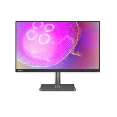 Lenovo L24q-35 - Écran LED - 24 (23.8 visualisable) - 2560 x 1440 QHD @ 75 Hz - IPS - 300 cd/m² - 1000:1 - 4 ms - HDMI, DisplayPort - haut-parleurs - noir corbeau