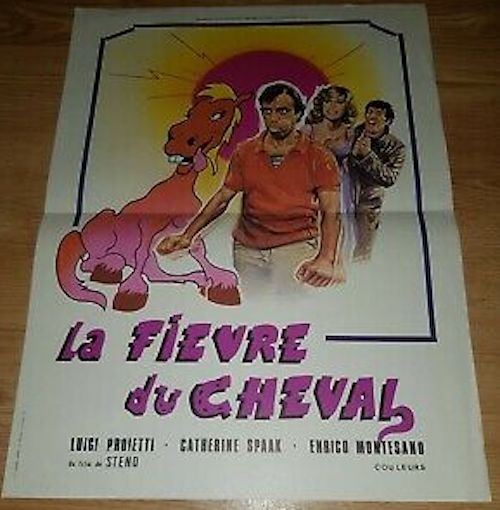 Affiche de Cinéma Originale - La fièvre du Cheval - 1976 - Luigi Proietti - 40x60cm